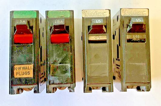 ARROW HART/ MURRAY MP115 CIRCUIT BREAKER 15A 1POLE STYLE MP 240VAC ***LOTOF4***