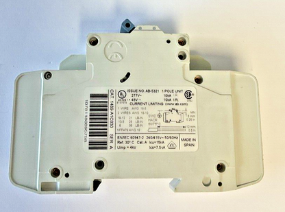 ALLEN BRADLEY 1489-A1C030 CIRCUIT BREAKER SER.A W/ 1489-ABH12 SER.A