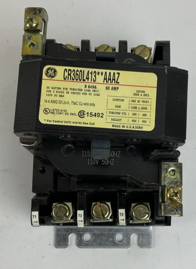 GE CR360L413**AAAZ CONTACTOR 60A 600V