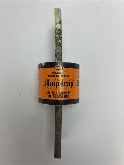 SHAWMUT A2BY1600 FORM 208 AMP-TRAP CURRENT LIMITING FUSE 250VAC 1600AMP TYPE 88