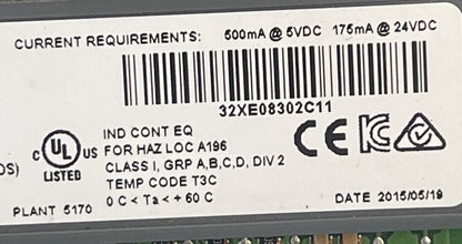 ALLEN BRADLEY 1747-L532 SER E SLC 5/03 16K CONTROLLER 1747-OS 302 SER C FW 11
