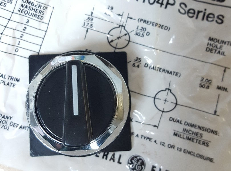 GE CR104PSG76B 3 Position Selector Switch