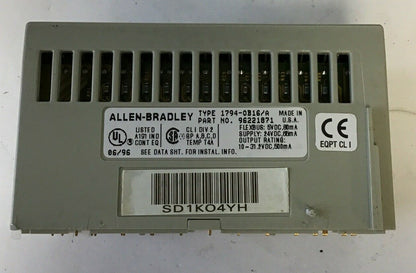 ALLEN BRADLEY 1794-0B16/A SOURCE OUTPUT 24VDC