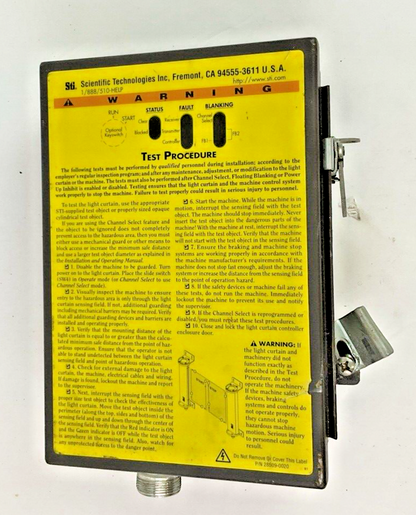 STI 70027-1000 LIGHT CURTAIN CONTROLLER LCC-FB-AC1-U 115VAC 50/60HZ 30VA