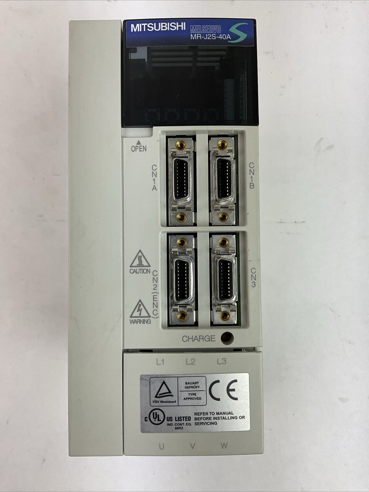 MITSUBISHI MR-J2S-40A AC SERVO DRIVE OUTPUT 170VAC 0-360HZ 2.8A