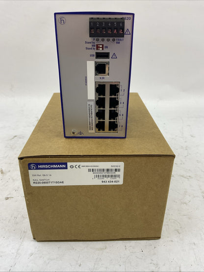HIRSCHMANN RS20-0800T1T1SDAE RAIL SWITCH SW REL 09.1.14
