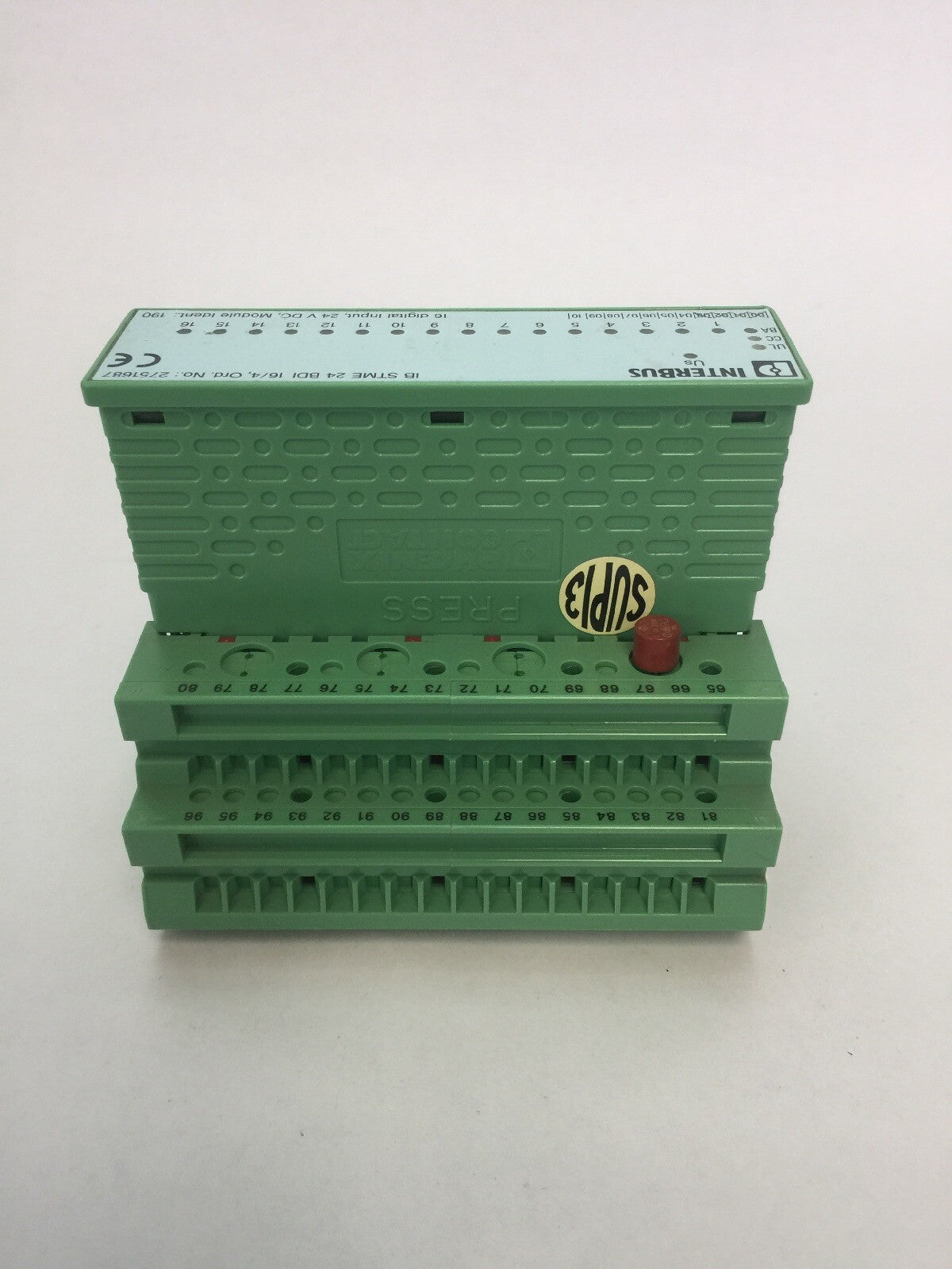 PHOENIX CONTACT IB ST24 BDI INTERBUS 16 DIGITAL INPUT 24VDC IB STME 24 BDI 16/4