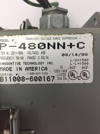 INNOVATIVE TECHNOLOGY P-480NN+C TRANSIENT VOLTAGE SURGE SUPRESSOR 480V 50/60