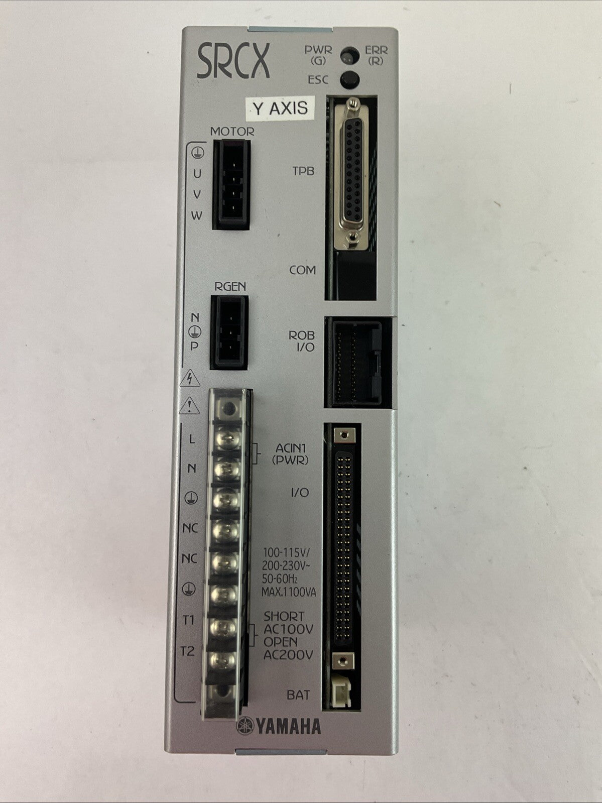 YAMAHA SRCX 10 SERVO ROBOT CONTROLLER 100-115/200-230VAC 50/60HZ 1100VA