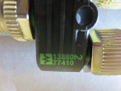 MURR 7000-41121-0000000 T-COUPLER M12 (1) MALE 5-POLE (2) M12 FEMALE 4-POLE N.O.