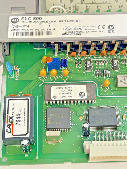ALLEN BRADLEY - 1746-NT4 SER. B FRN. 1 - SLC 500 THERMOCOUPLE/ mV INPUT MODULE