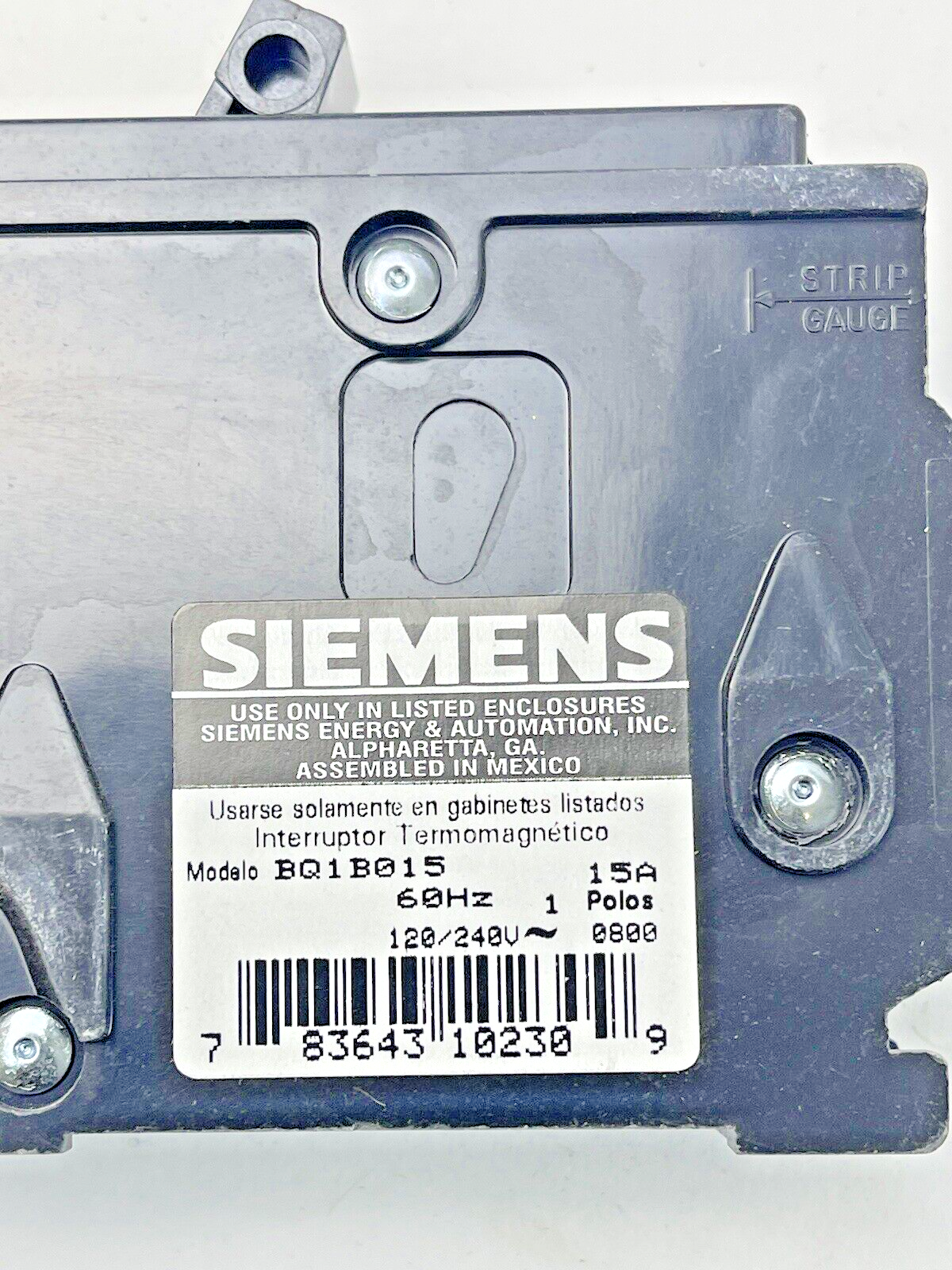 SIEMENS **BOX OF 12** - BQ1B015 - CIRCUIT BREAKERS - 15A/1POLE/240VAC - NEW