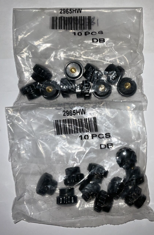 DAVIES MOLDING 2965HW KNOB FLUTED 1/4"-20 PLASTIC***LOTOF20***