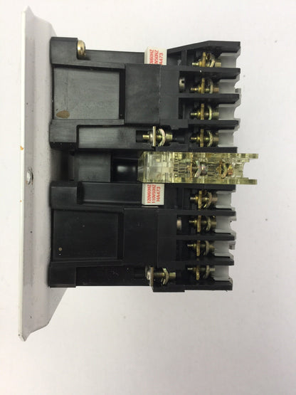 ALLEN BRADLEY 105-A09NDJ0V REVERSING STARTER 100-A09ND3 600VAC 9A 592-J0V16 W31