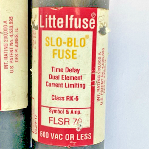 LITTLEFUSE FLSR70 FUSE TIME DELAY 600VAC CLASS RK-5 SLO-BLO ***LOTOF3***