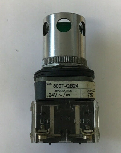 ALLEN BRADLEY 800T-QB24 SER T 24VAC/VDC PUSH BUTTON GREEN