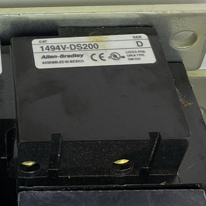 ALLEN BRADLEY 1494V-DS200 DISCONNECT SWITCH 200A 600VAC SER.D