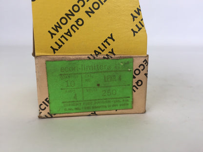 ECONOMY LENR 4 ECON-LIMITER CLASS RK5 FUSE 250VAC 4AMP (BOX OF 10)