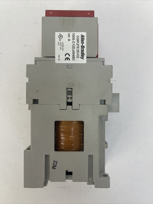 ALLEN BRADLEY 100S-C12DJ404BC CONTACTOR 600VAC 10HP (100-C12D*400 + 100S-F)24VDC