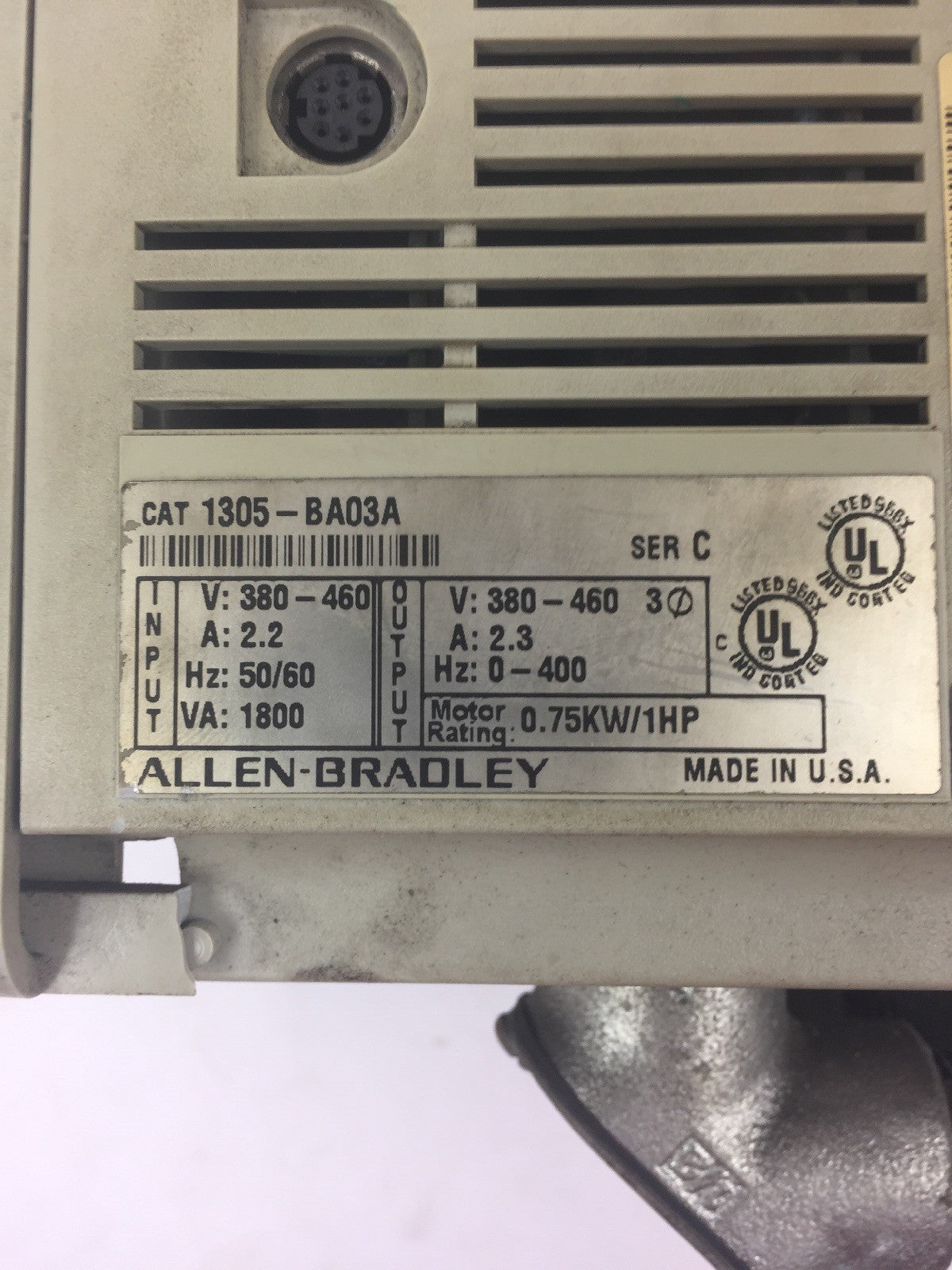 ALLEN BRADLEY 1305-BA03A MOTOR DRIVE 460V SER C