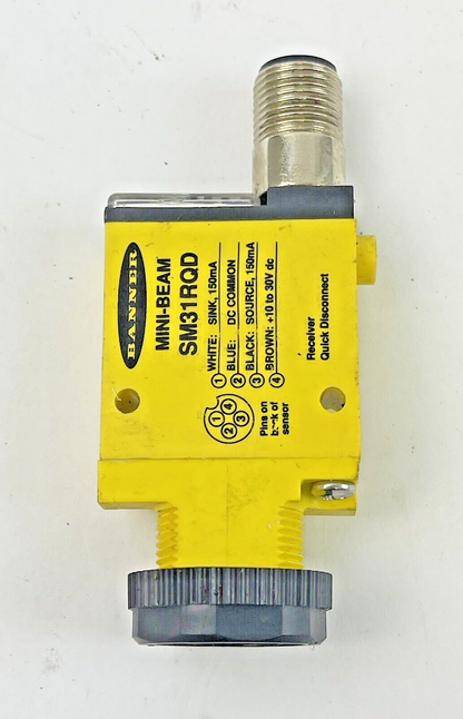 BANNER - SM31RQD - MINI-BEAM PHOTO ELECTRIC SENSOR -10-30 VDC, QUICK DISCONNECT