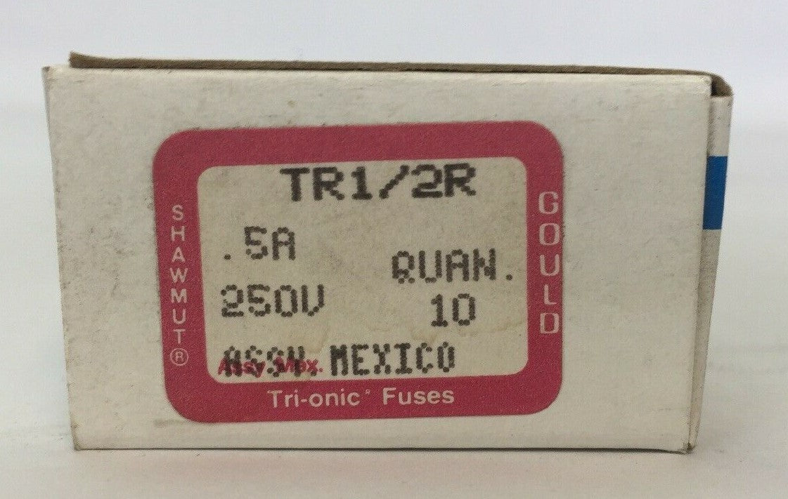 GOULD SHAWMUT TR1/2R FUSE 0.5A 250VAC (BOX OF 10)