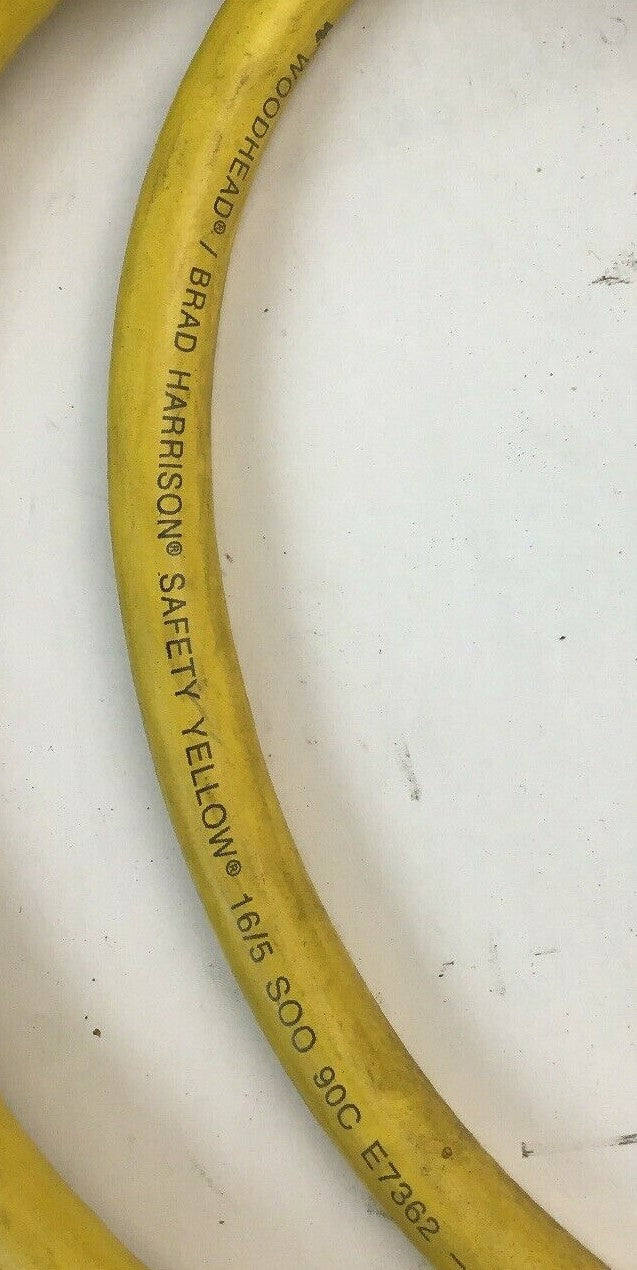 WOODHEAD/BRAD HARIISON 41343S SAFETY YELLOW 16/5 SOO 90C  CORD ***LOT OF 2***