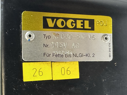 VOGEL KFG30-5W-V6 CENTRALIZED GREASE LUBRICATION PUMP 115V AC INDUSTRIAL 2427905