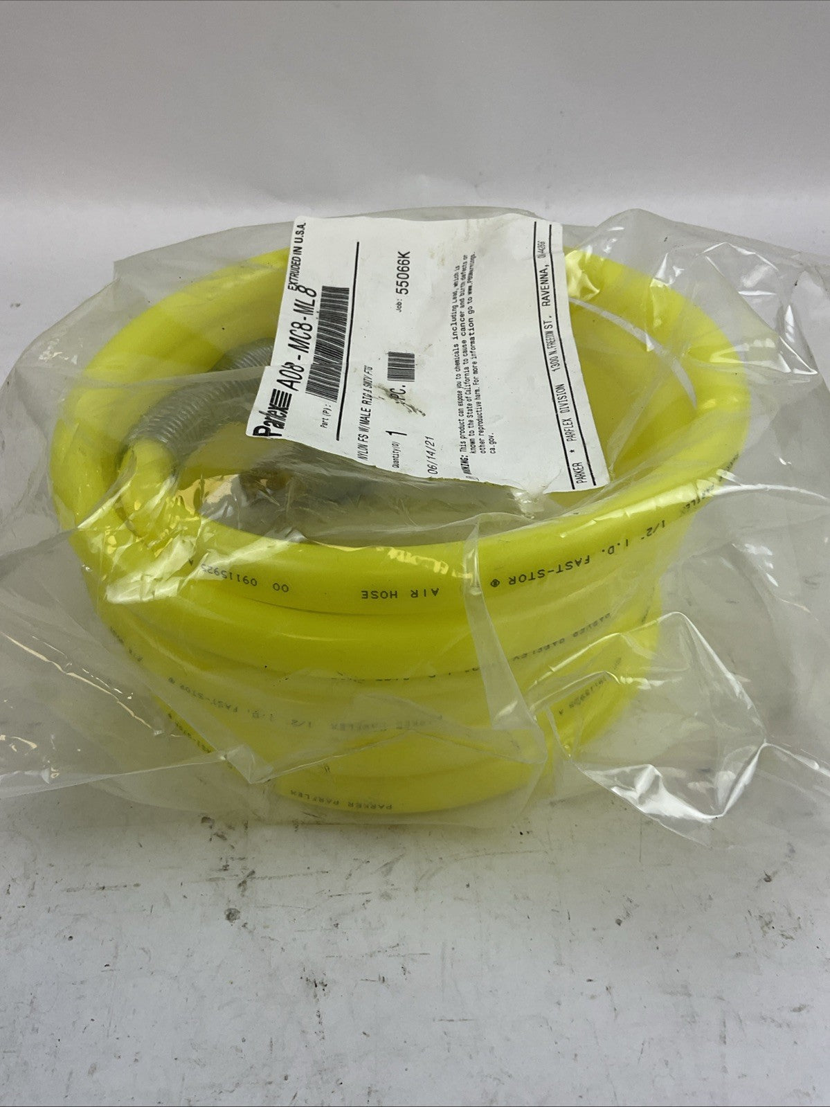 PARFLEX A0812-MC8-ML8 NYLON FS W/ MALE RIG & SWIV FTG AIR HOSE