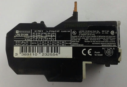 TELEMECANIQUE Overload Relay LR2 D1306 (LR2-D1306) (LR2D1306)