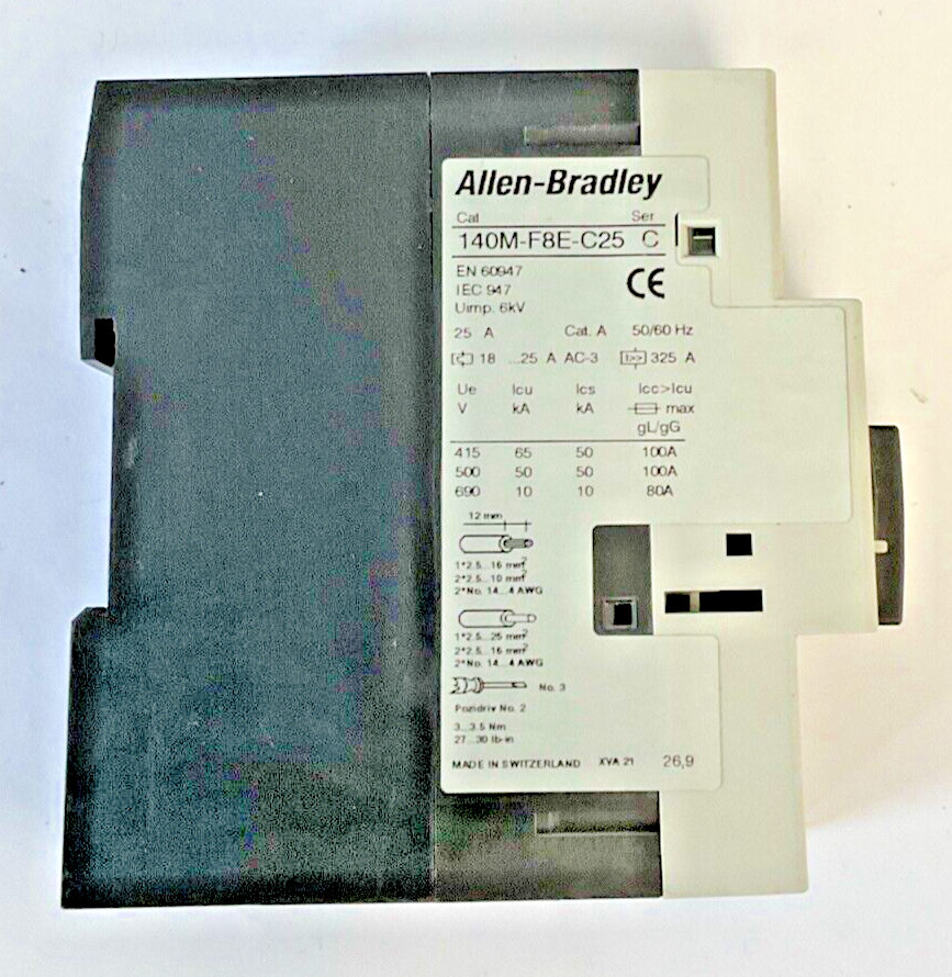 ALLEN-BRADLEY 140M-F8E-C25 MOTOR PROTECTOR CIRCUIT BREAKER SER.C
