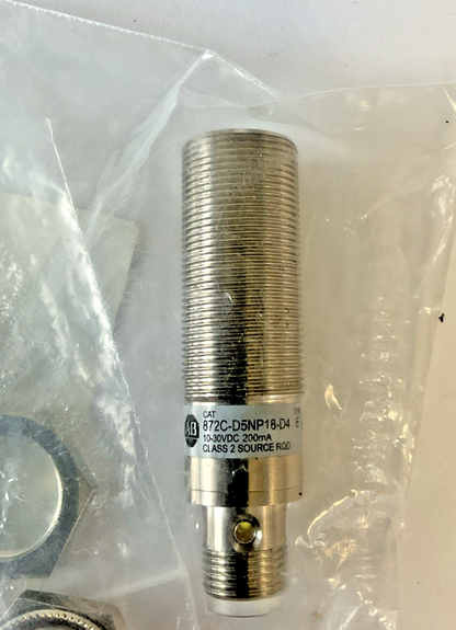 ALLEN BRADLEY 872C-D5NP18-D4 INDUCTIVE PROXIMITY SENSOR 30VDC CLASS2 200MA