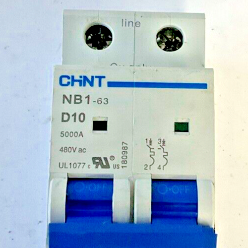 CHINT NB1-63 D10 CIRCUIT BREAKER 480VAC ***LOTOF3***