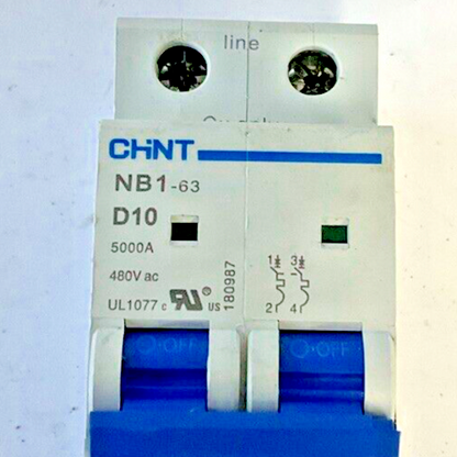 CHINT NB1-63 D10 CIRCUIT BREAKER 480VAC ***LOTOF3***