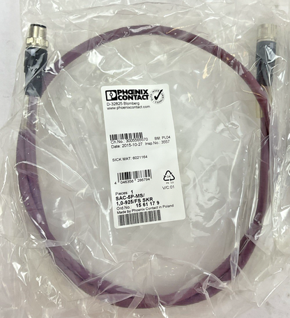 PHOENIX CONTACT SAC-5P-MS/1,0-925/FS BUS SYSTEM CABLE***LOTOF4***