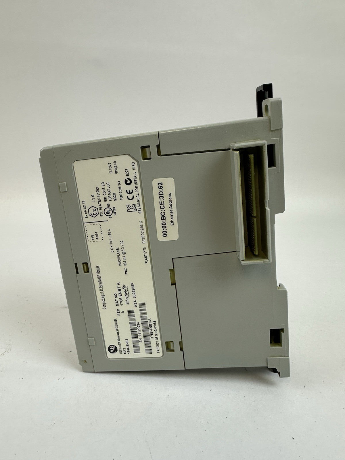 ALLEN BRADLEY 1768-ENBT /A COMPACTLOGIX L4X ETHERNET/IP MODULE FW 4.001