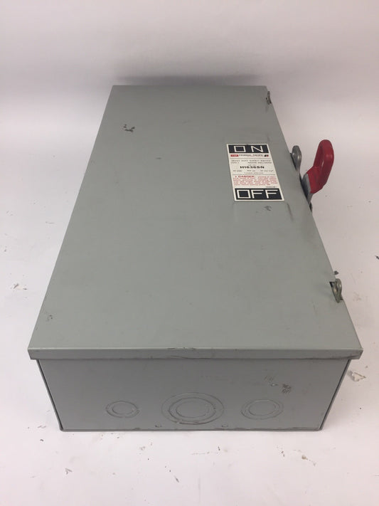FPE H1636SN FUSIBLE HD SAFETY SWITCH 600VAC 250VDC 60AMP 50HP 3PH 3 POLE TYPE 1