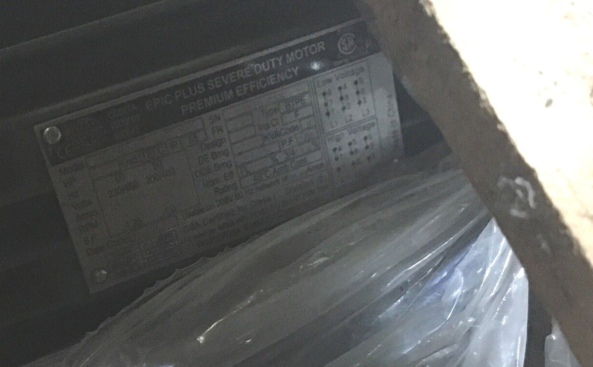 WORLDWIDE ELECTRIC EP7.5-36-213T MOTOR 230/460V 3530RPM 60/50HZ 18.45/9.24AMP