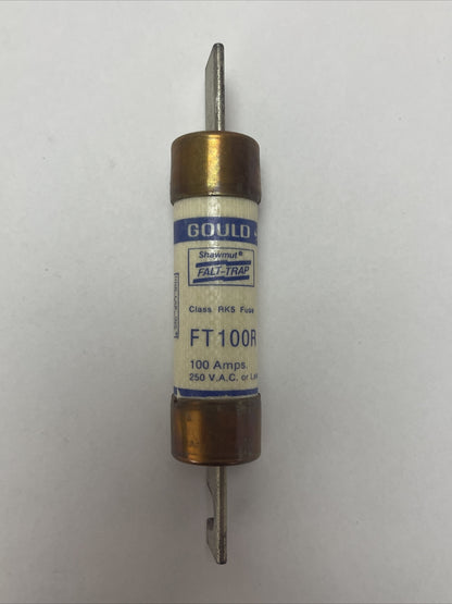 GOULD SHAWMUT FT100R FALT-TRAP CLASS RK5 FUSE 100AMP 250VAC (LOT OF 5)