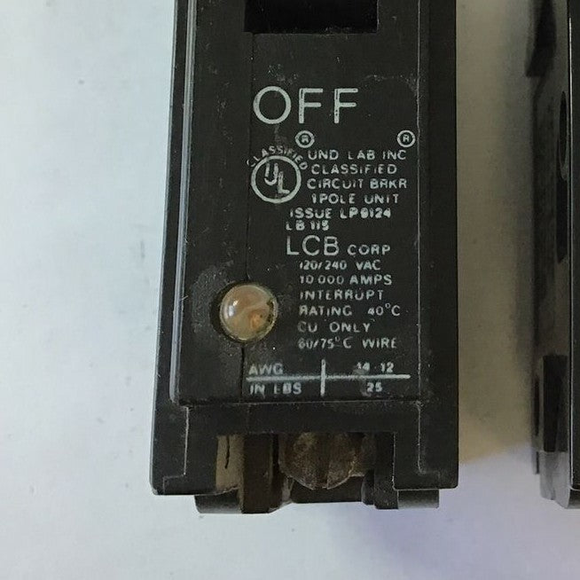 LCB CORP.  CIRCUIT BREAKER LB115 120/240VAC ***LOTOF2***