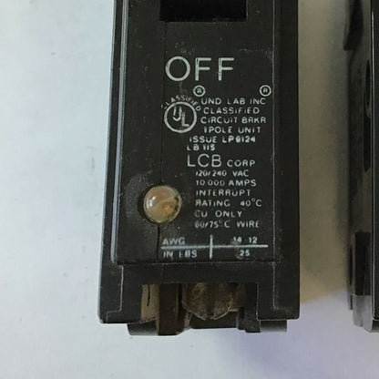 LCB CORP.  CIRCUIT BREAKER LB115 120/240VAC ***LOTOF2***