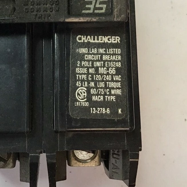 CHALLENGER C235 120/240VAC TYPE C 2POLE ***LOTOF2***