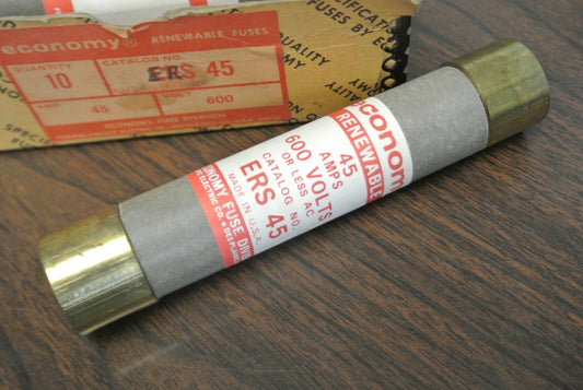 ECONOMY / FEDERAL PACIFIC ERS45 RENEWABLE FUSE / 45A / 600V / NEW SURPLUS