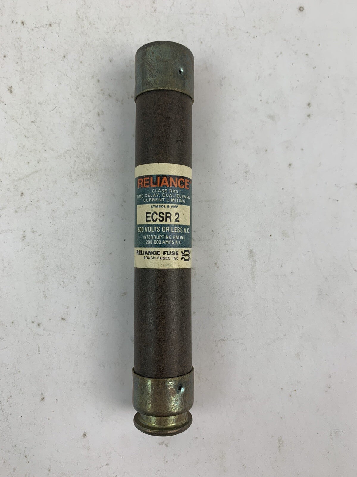 Brush Time-Delay Dual-Element ECSR2 2A 600V Fuse "Lot of 10"