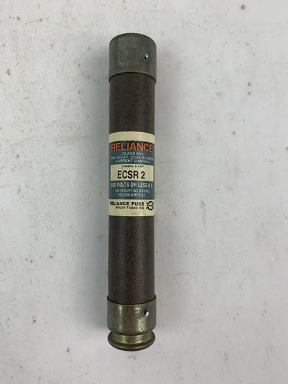 Brush Time-Delay Dual-Element ECSR2 2A 600V Fuse "Lot of 10"