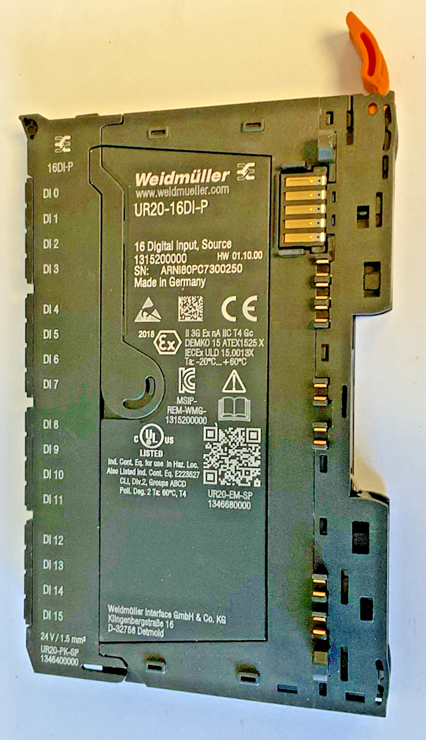 WEIDMULLER UR20-16DI-P DIGITAL INPUT MODULE 24VDC ****LOTOF4****
