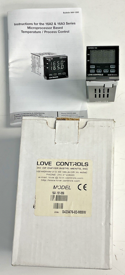 LOVE CONTROLS 16A3151-996 TEMPERATURE CONTROLLER SER.16A