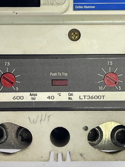CUTLER HAMMER LDC3600F CIRCUIT BREAKER SER C 600A 3P 600VAC 250VDC LT3600T 600A