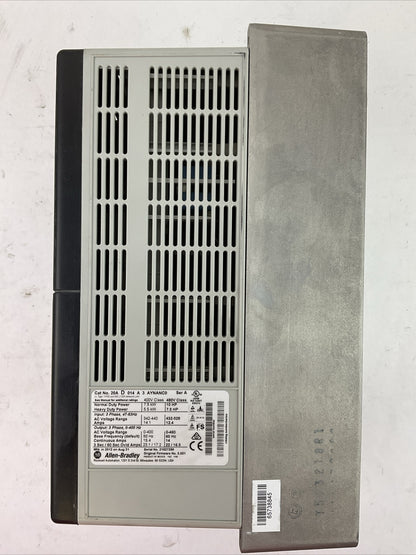 ALLEN BRADLEY 20AD014A3AYNANC0 AC DRIVE SER A FIRMWARE 5.001 20-HIM-A3 FW V6.001