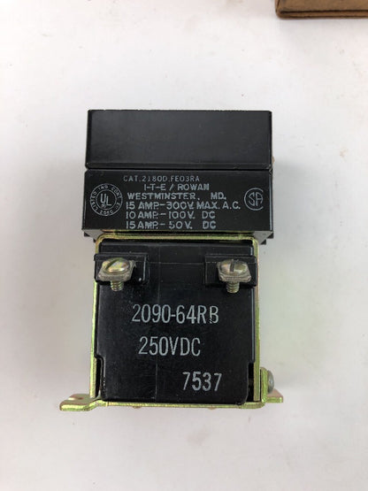 ITE Cat # 2180D-FE03RA 15 Amps 300 VAC 15 Amps 50VDC 10 Amps 100VDC